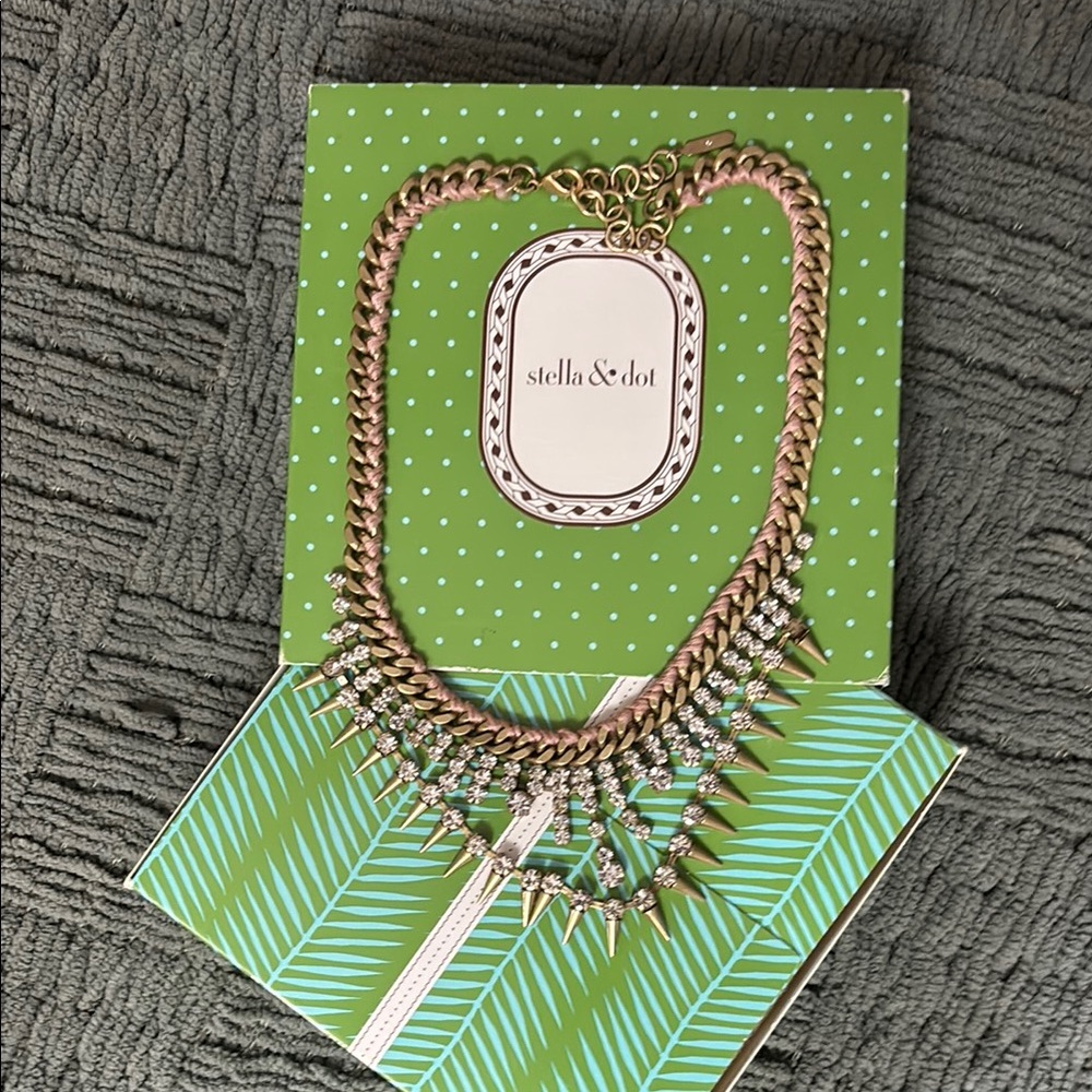 Stella & Dot Gold and Silver Statement Necklace